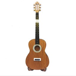 دکوری رومیزی چوبی مدل ماکت ساز و موسیقی گیتار کلاسیک کد M.25.14.5
