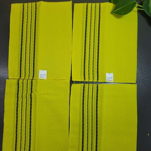 کیسه حمام نانو زرد رنگ در پک 4تایی، اصل کره با برند وی ور با تضمین کیفیت