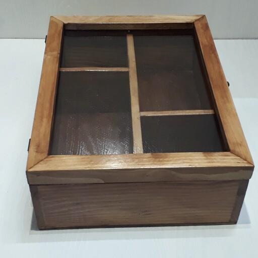 جعبه تی بگ چوبی ،  وسیله ای شیک و بادوام و ماندگار.ارسال با تیپاکس بصورت پس کرایه