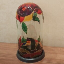 گلدان دکوری  ویترای   (  نقاشی  روی شیشه )  