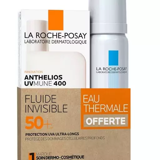 ست فلویید ضدآفتاب بی رنگ و اسپری آب درمانی لاروش پوزای LaRoche Posay SPF50