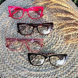 عینک طبی Fandia زنانه کائوچویی تی آر 90 مستطیلی کشیده دسته فنردار