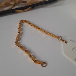 دستبند زنجیر بافت طلایی
