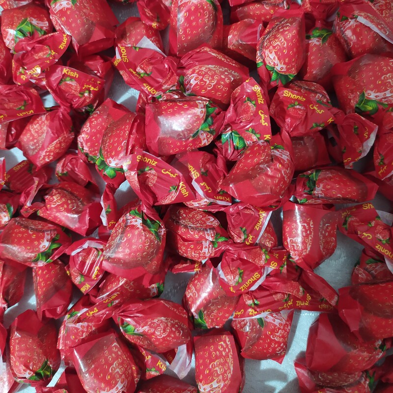 آبنبات توت فرنگی شونیز فله ای بسته 200گرمی 