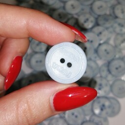 دکمه لباس طرح دایره پلاستیکی رنگ آبی آسمانی بسته 10 عددی 