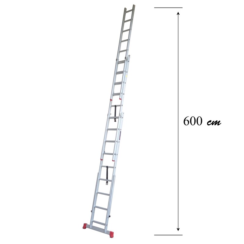 نردبان 27 پله  آلومینیومی آلوپات مدل دوطرفه کشویی 7.5 متری