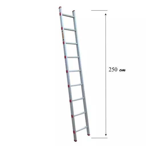 نردبان 9 پله آلومینیومی آلوپات مدل یک طرفه 2.5 متری