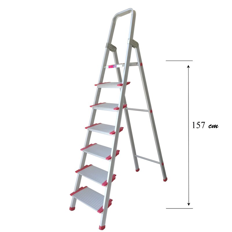 نردبان 7 پله پهن ویژه آلومینیومی آلوپات مدل 20cm