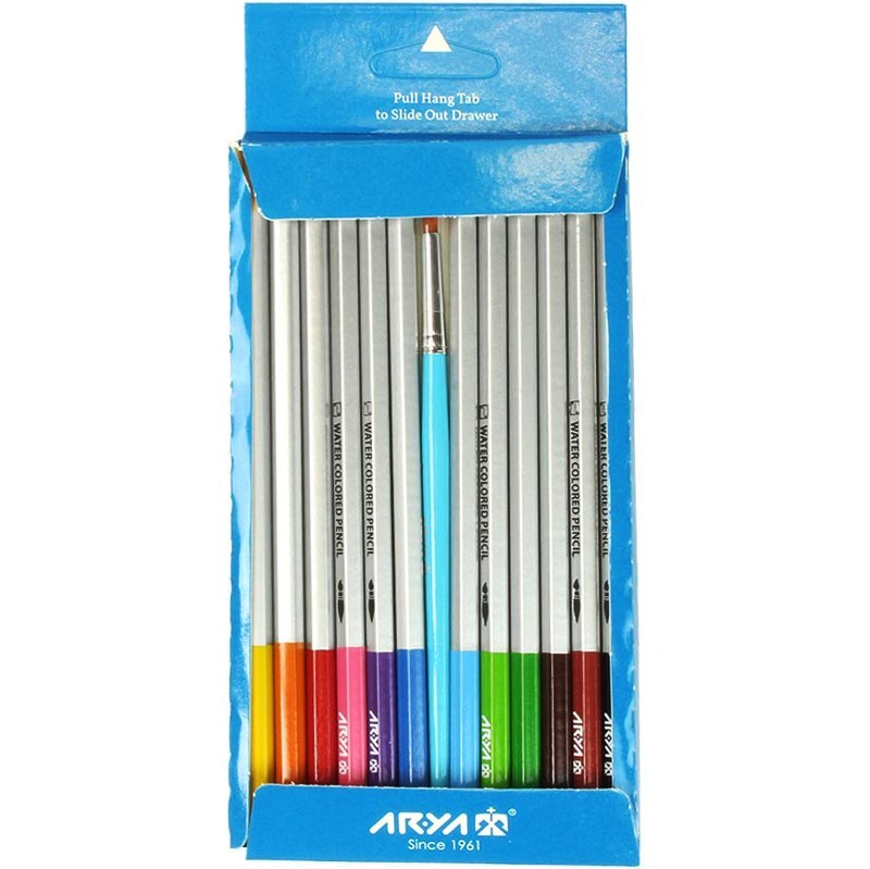 مداد رنگی آبرنگی  12 رنگ آریا