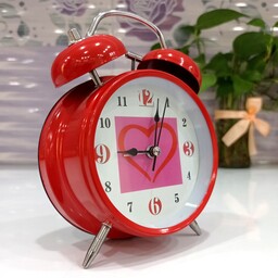 ساعت رومیزی شماطه دار ( زنگ دار ) قرمز زیبا جذاب           

