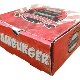 جعبه همبرگر درب پیتزایی فستفودی (بسته 200 تایی )