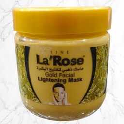 ماسک خاک رس لا رز  LaRose عصاره طلا جلا دهنده وتقویت کننده پوست حجم  500ml مناسب برای انواع پوست 