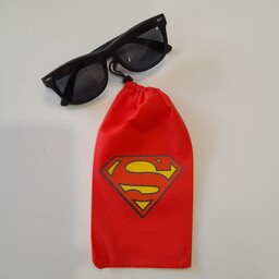 کیف عینک بند دار  پارچه ای طرح سوپرمن پسرانه بچگانه