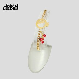 دستبند زنانه استیل طرح انار مناسب فصل پاییز و شب یلدا