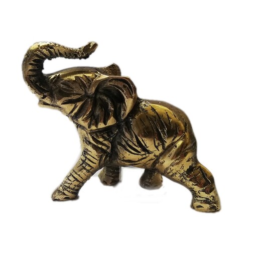 مجسمه برنزی فیل وحشی دکوری طلایی مناسب برای اکسسوری