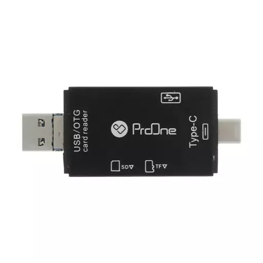 کارت خوان چندکاره پرووان مدل PCO03 با رابط USB-C،Micro-SD،USB،Micro-USB،OTG