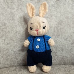 عروسک بافتنی خرگوش باهوش  عروسک خرگوش 