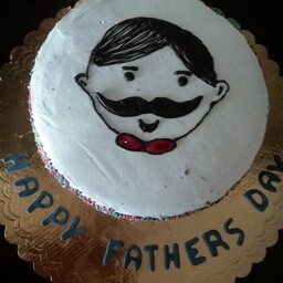 کیک تولد خامه ای روز پدر و مرد(خانگی)کیک تولد با طرح دلخواه شما