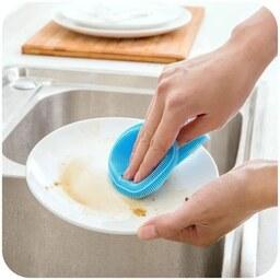 اسکاچ سیلیکونی ظرفشویی و تمیز کننده سطوح کثیف اسکاج سیلیکونی برای شستن ظروف حساس