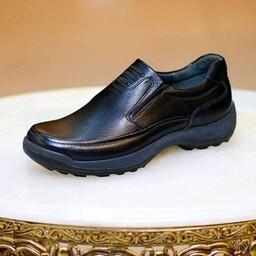 کفش چرم طبیعی مردانه طبی  فرزین مدل موناکو بی بند فرزین