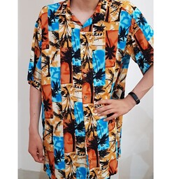 پیراهن هاوایی سایزبزرگ ارسال رایگان سایزxl مردانه زنانه شیک و زیبا 