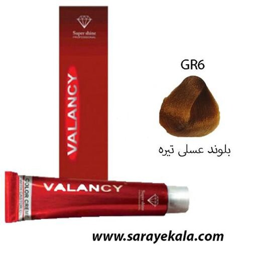 رنگ مو والانسی VALANCY ولنسی سری عسلی بلوند عسلی روشن GR6