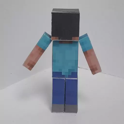 فیگور مقوایی شخصیت ماین کرافت. شخصیت استیو. Minecraft Steve Figure