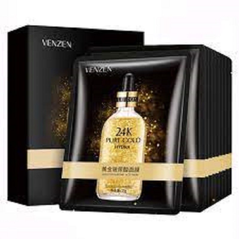 ماسک آبرسان ورقه ای صورت طلای خالص ونزن Venzen 24k Pure Gold