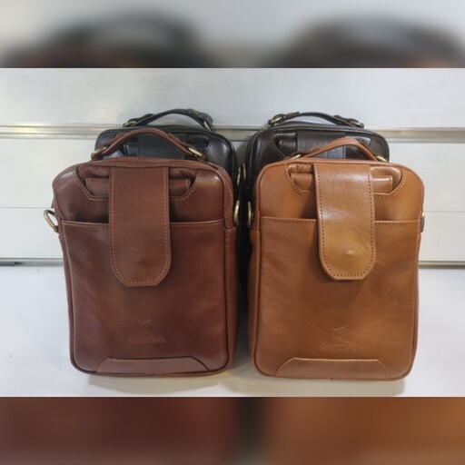 کیف چرم طبیعی دوشی مردانه و پسرانه جاکارتی دار ارسال رایگان