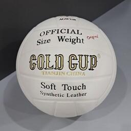 توپ والیبال گلدکاپ (Gold Cup)سفید کد 386