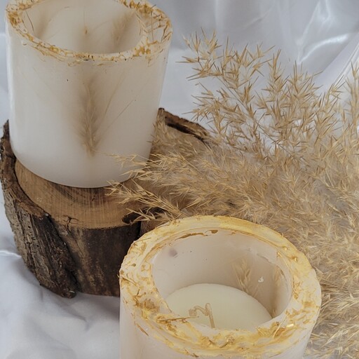 شمع استوانه فانوسی طرح گندم فوق العاده جذاب و جدید مناسب برای هدیه و دکور