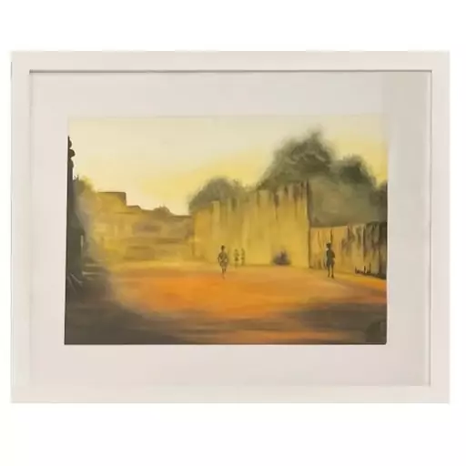 تابلو نقاشی آبرنگ نقش رنگ مدل منظره S108 اندازه 35x45x2