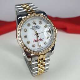 ساعت مچی زنانه رولکس دیت جاست بدنه تماماً استیل اصلی ROLEX DATEJUST 