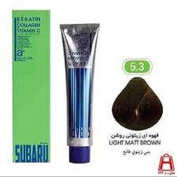 رنگ موی سوبارو رنگ قهوه ای زیتونی روشن شماره 5.3 حجم 120 میل