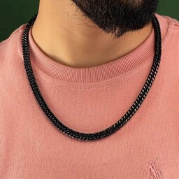 ست دستبند و گردنبند مردانه کارتیر دوبل استیل رنگ ثابت زنجیر 