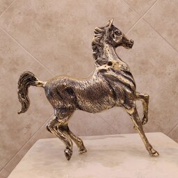 مجسمه برنزی دکوری حیوانات مدل اسب دونده کد 2611 ( مجسمه برنجی )