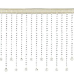 پرده آویز آریا کریستال مدل کوتاه و بلند  عرض 100 و ارتفاع 30 سانتیمتر(بی رنگ)