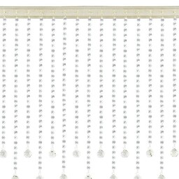پرده آویز آریا کریستال مدل کوتاه و بلند  عرض 100 و ارتفاع 50 سانتیمتر(بی رنگ)