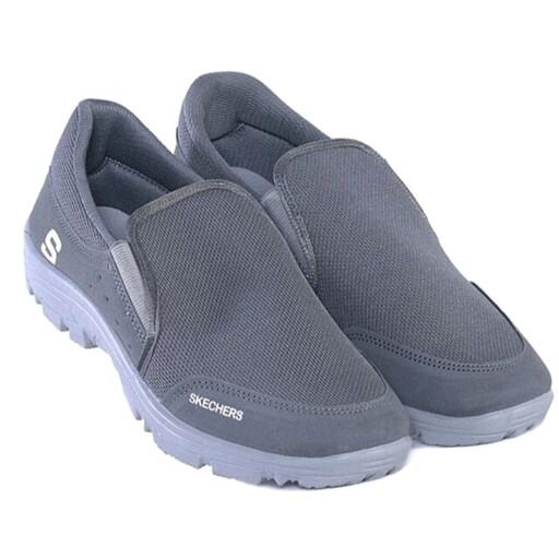 کفش پیاده روی مردانه اسکیچرمدل چکاوک رنگ طوسی مناسب پیاده روی روزمره قیمت اقتصادی سایز40تا45