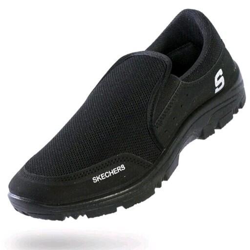 کفش پیاده روی مردانه اسکیچر مدل چکاوک رنگ مشکی مناسب پیاده روی روزمره قیمت اقتصادی سایز40تا45