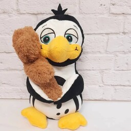 عروسک پنگوئن مهربون محصول کشور آلمان و 30 سانتی چشمهای گلدوزی