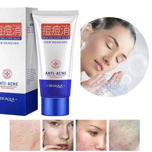 فوم شوینده ضد جوش و ضد آکنه بیواکوا 100 گرمی  BIOAQUA SKIN DELICATE SILKY