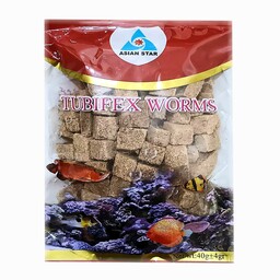 غذا ماهی 40 گرمی آکواریوم آسیان استار TUBIFEX WORMS 