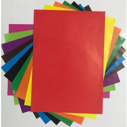 کاغذ رنگی گلاسه 90 گرم بسته 10 رنگ