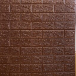 دیوارپوش فومی چسبدار طرح آجر قهوه ای ابعاد 70در 77