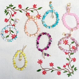 ست دستبند و گیره روسری با رنگ بندی زیبا 