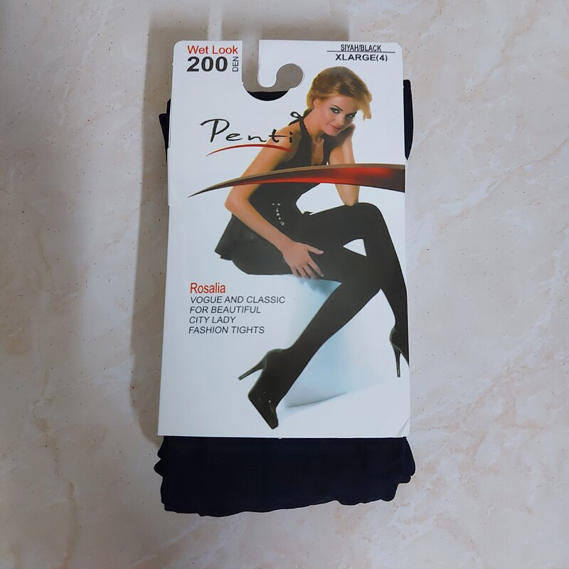 جوراب شلواری پنتی مشکی ضخیم 200DEN فری سایز از 36-50