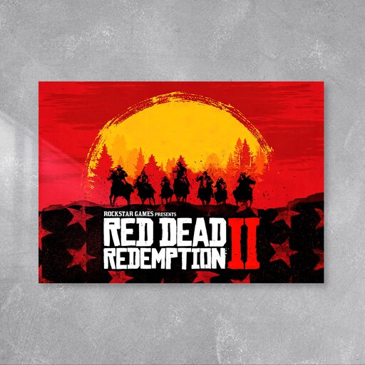 تابلو شاسی مدل Red Dead Redemption 2 سایز 20 در 28 کد 45