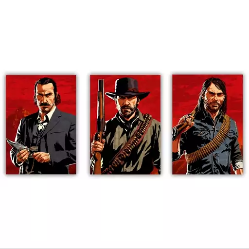 تابلو شاسی مدل بازی Red dead redemption 2 کد 44 مجموعه سه عددی