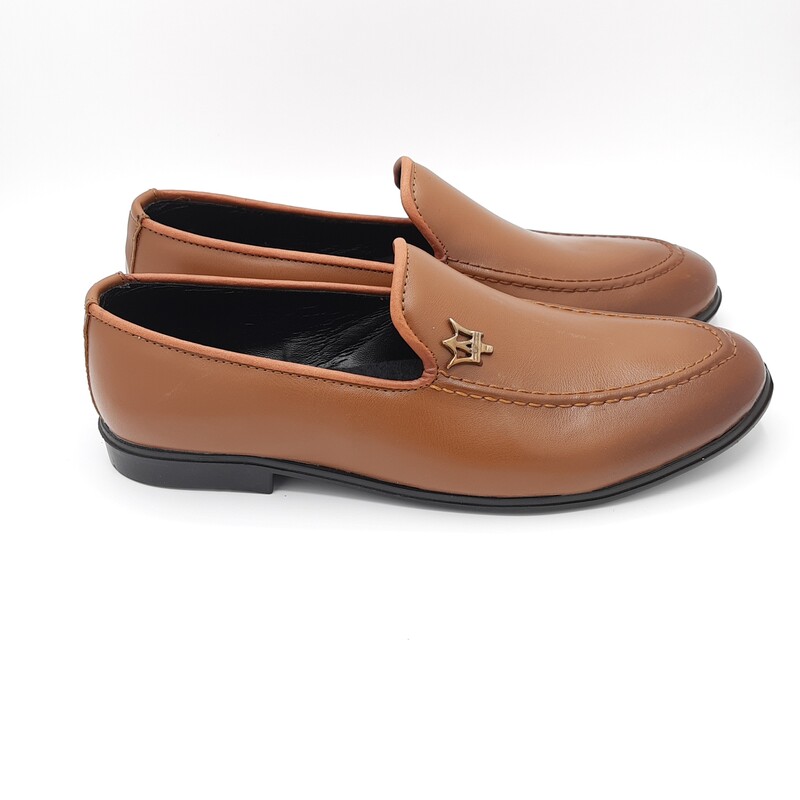 کفش چرم مردانه اداری رسمی سبک اسپرت درجه یک رنگ عسلی مازراتی قیمت مناسب کیفیت عالی  مشهد کفش باسلام ارسال رایگان220148 